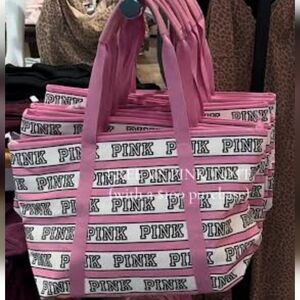 PINK Pink/ White Logo Tote Bag